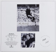 LIMITED EDITION LITHOGRAPH POSTERS: comprising RUGBY UNION - Matthew Burke signed "A Chronicle of Excellence" numbered '74/350', David Campese signed "Of Goosesteps and Genius" "217/500" ; AFL - "Ronald Barassi" career tribute signed "Ron Barassi/31" in - 2