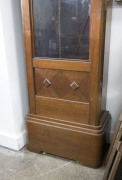 A grandfather clock, three weight movement with walnut veneer case, 20th century, ​205cm high - 2