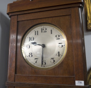 A grandfather clock, three weight movement with walnut veneer case, 20th century, ​205cm high - 4