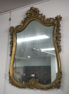 A French ornate gilt framed mirror, 19th century, ​101 x 76cm