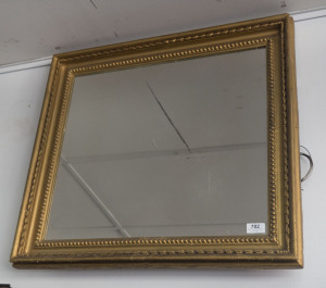 A gilt framed mirror, 19th century, 63 x 68cm