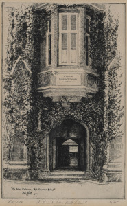 VICTOR ERNEST COBB [1876 - 1945] The Tower Entrance, Melbourne Grammar School 1930 etching titled and signed in the plate, also signed, titled and editioned "34/85" in pencil to lower margin,