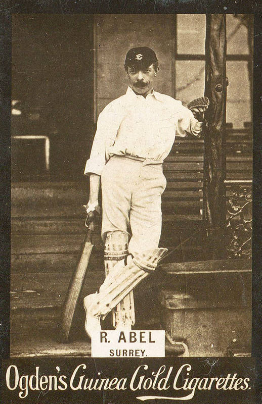 1899-1901 Ogdens cricket cards, comprising "Cricketers Base M" [7/50]; plus "English Cricketer Series" [5/14]. Poor/G.