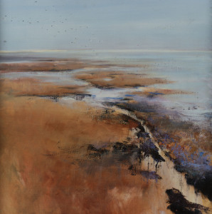 Artist Unknown Coastal Landscape oil on board,
