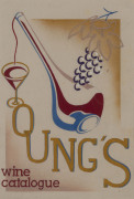 ADVERTISING: Original artwork, gouache and pencil on card, 22 x 15.5cm, circa 1930, "Young's wine catalogue".