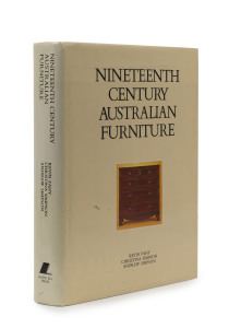 "Nineteenth Century Australian Furniture" by Kevin Fahy, Christina Simpson and Andrew Simpson [David Ellis Press, Sydney, 1985], limited edition of 2000 copies, black cloth hardcover with D/J. Dust jacket faded and a little scuffed otherwise a good firm c