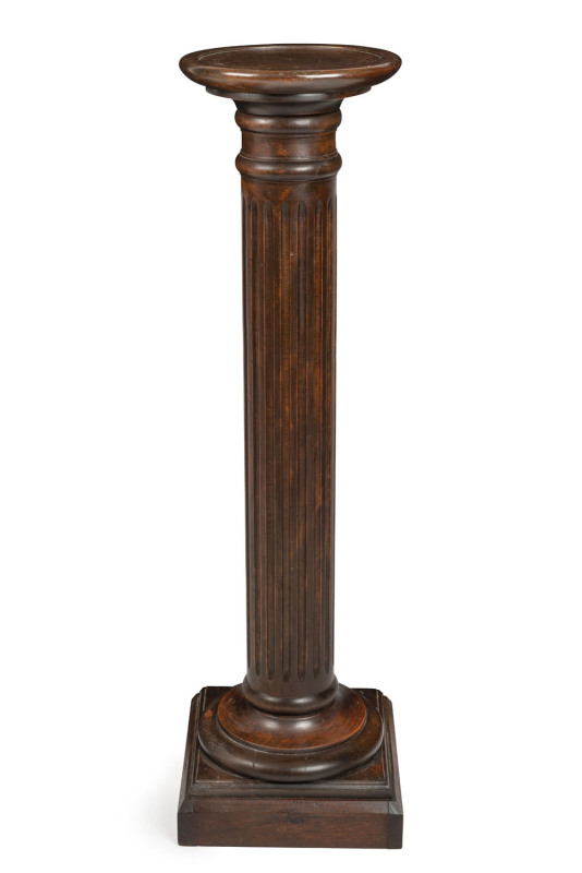 A fluted pedestal, Tasmanian blackwood and pine, late 19th century, 111cm high, 29cm diameter