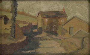 JACK JOHN NOEL KILGOUR, (1900-1987), village scene, oil on board, signed lower right "J.N. Kilgour", 12 x 19cm