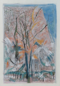 MARK STRIZIC (1928-2012), Birds In The You-Yoangs, pastel on paper, signed lower right "Mark Strizic, Jan. '88", titled lower left, ​60 x 42cm