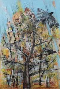 MARK STRIZIC (1928-2012), Return After Fire, pastel on paper, signed lower right "Mark Strizic, Feb. '90", titled lower left, ​56 x 38cm