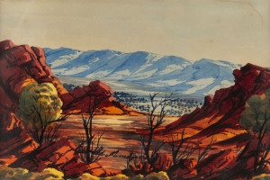 EWALD NAMATJIRA (1930-1987), Hermannsburg landscape, watercolour, signed lower centre "Ewald Namatjira", 19 x 29cm