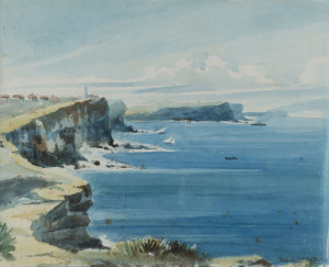 IRENE CARTER (1900-1955), Looking at Sydney from the south, circa 1920, watercolour, signed lower right "Irene Carter", 20 x 25cm