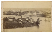 EARLY BRISBANE: group of seven cartes de visite by J.Watson of Queen Street, Brisbane, showing detailed early river front and city views, circa 1870.Watson occupied premises in Queen Street between 1862 and 1875.