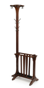 An Australian blackwood hallstand, early 20th century, 190cm high, 56cm wide, 41cm deep