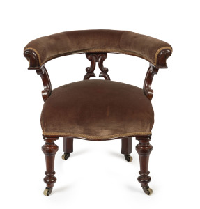 ROCKE & CO. (attributed) tub chair, cedar, 19th century, 73cm across the arms