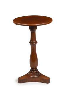 A Colonial kettle stand, Australian cedar, Tasmanian origin, circa 1840s, 72cm high, 43cm diameter