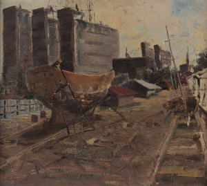 JAMES EGAN (1929 - ) (A Harbour Scene), oil on board, signed "Egan" lower left,