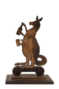 "Guinness Extra Stout, Dublin" point of sale advertising statue of a kangaroo and joey, mid 20th century, ​23cm high