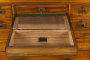 An Anglo-Indian campaign secretaire chest, satinwood with brass fittings, 19th century, ​126cm high, 115cm wide, 53cm deep - 5