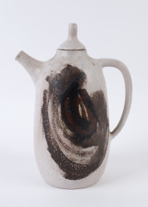 JOHN GILBERT pottery coffee pot, incised "Gilbert", ​24cm high