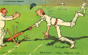 COMIC POSTCARDS: Collection of cricket related comic postcards, including cards by Donald McGill, Tom Brown, Lance Thackeray. Fair/VG. 