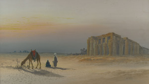 ROY LEITCH (Australia, working 19th/20th century), Egyptian temple, watercolour, signed lower right, ​41 x 71cm