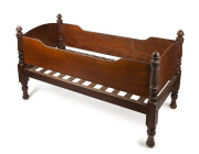 A Colonial three quarter single bed, Tasmanian blackwood and cedar, circa 1850, ​105cm high, 85cm wide, 185cm long