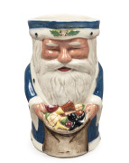 MELROSE WARE blue "Father Christmas" toby jug, stamped "Melrose Ware, Australian", ​19cm high