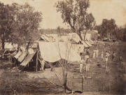 A fine nineteenth century album of photographs compiled by a traveller, the album 29 x 43cm, full leather with blind tooled decoration, upper and lower boards with gilt ornament and upper board titled in gilt "Australian Photographs"; marbled endpapers, a - 4