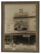 Group of five 19th and early 20th century photographs in the cabinet portrait format. A fascinating group including the "Victoria Hotel", bicycle repairing at Bulleen Road, Paramount Side Cars motorcycle shop, Re-Nu rubber shop and an early image titled " - 2