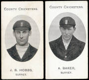 1907 Taddy "County Cricketers" [10/238], including J.B.Hobbs. Fair/VG.