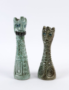 McLAREN pottery pair of King and Queen condiments, (2 items), incised "McLaren", ​25.5cm and 21.5cm high