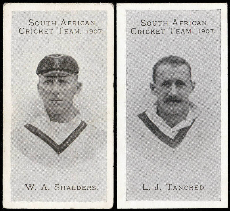 1907 Taddy "South African Cricket Team 1907", part set [6/15]. Fair/VG.