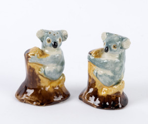 GRACE SECCOMBE (attributed) pair of koala condiments, not signed, ​8cm high