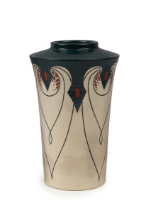 Australian Arts and Crafts hand-painted porcelain vase by GLADYS GOOD, Adelaide, South Australian origin, signed "G.M. Good", 18.5cm high