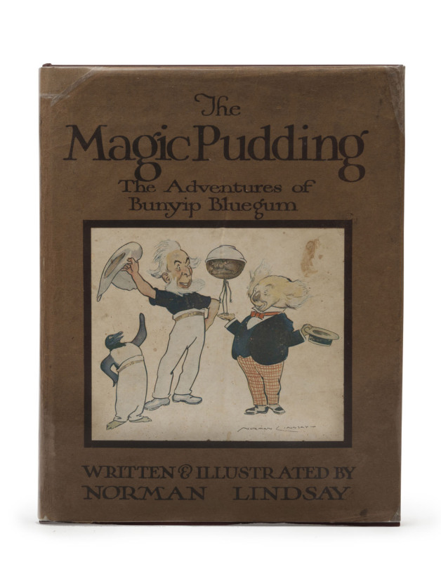 Norman LINDSAY (1879 - 1969) The Magic Pudding [Sydney : Angas & Robertson, 1918] First edition, rebacked and with new endpapers, ​original dustjacket (with chip to spine).