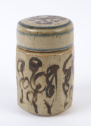 HAROLD HUGHAN pottery jar, signed "Hughan" with Glen Iris monogram, 17cm high