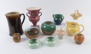 Selection of Australian pottery including Bendigo Pottery, Kerryl Pottery, Pates etc, (12 items), the largest 22cm high