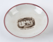 "Hobart Town Sabbath School" transfer porcelain cup and saucer, stamped "Pinder Bourne & Co.", mid 19th century, ​the saucer 17cm diameter - 2