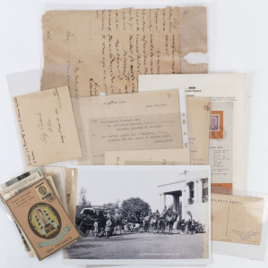 INDIA: A range of early real photo postcards (mostly Nilgiris, Coonoor, Ootacamund), various signed letters incl. Mar.1910 from Lord Wenlock (Governor of Madras), Lord Elphinstone, etc. Mixed condition. (37 items).