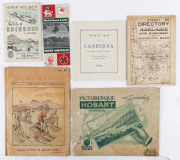 Folding maps and street guides for Adelaide & Suburbs (1930s), Brisbane (c1920s), Tourist Map of Canberra (1954), Whitcombe's Map of Auckland (1933) and various pictorial booklets including "Canberra The City Beautiful" (c1960), "Picturesque Hobart and Su - 2