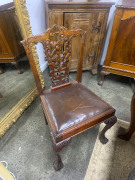 A Chippendale revival dining setting finely carved in mahogany and hardwood, comprising a table four - 2
