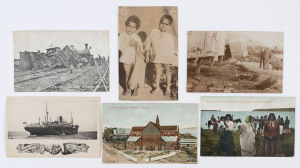 Early 20th century diverse selection including real-photo of two Aboriginal children, "Railway Collision at Lara Nov 7th 06", "Church of England Cathedral, Townsville", "Giant Tea Camp, King Parrot Creek, also Artist types, few shipping incl. SS Largs Bay
