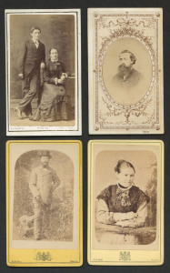 VICTORIAN PHOTOGRAPHERS: Portraits, cartes-de-visite, etc., by Daniel Clark (Warrnambool); Frederick Cornell (Sale); T.E. Crowther (Echuca); P. Dawson (Hamilton); R. Dermer Smith (Bendigo); W. Grimwood (Echuca); J. Jordan (Warrnambool); Lancasters (Bairns