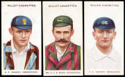 1908 Wills "Cricketers", complete set [50], (5 WILLS'S & 45 WILLS's). Fair/VG.