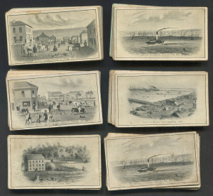 VIEWS OF VICTORIA IN 1857 - CIGARETTE CARDS: 1906-11 Sniders & Abrahams large-part set [29/32], condition fair to fine.