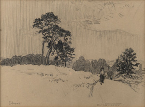 CHARLES WHEELER [1881 - 1977] The Hilltop, Shere pencil on paper, signed lower right,