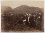 INDIAN PHOTOGRAPHS: Two albumen prints, circa 1870, probably by A.T.W. Penn, comprising "No.4: Ootacamund from Church Hill showing the church, Public offices, Library." and "17. Ootacamund. Entrance to the Botanical Gardens, from within". (both labelled i - 2