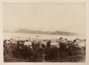 THURSDAY ISLAND & FAR NORTH QUEENSLAND: Large format album with red leather spine and corners, gilt titles "THURSDAY ISLAND", circa 1985; with approximately 40 albumen print photographs affixed back-to-back to the thick card pages; several titled in the p - 2