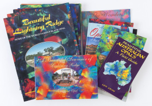 AUSTRALIAN OPALS A collection of publications by Len Cram; all different and all in "as new" condition. Titles include "Beautiful Opals - Australia's National Gem", "Beautiful Lightning Ridge - 100 Years of the World's Most Famous Black Opal Field" (signe